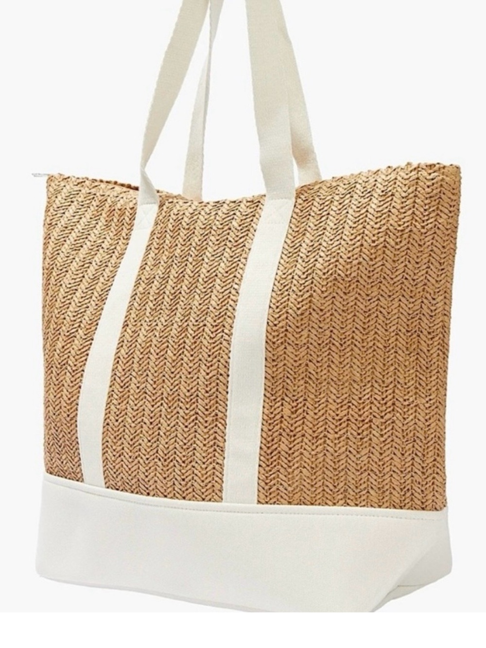 Show me your MUMU Straw Tote Bag with White Trim